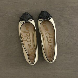 Sam Edelman Women's Monet Cap Toe Black & White Ballet Flats | Women's 9